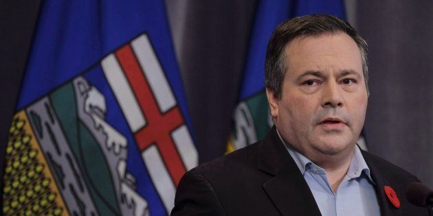 United Conservative Party leader Jason Kenney speaks to reporters the day after being elected the first official leader of the new party in Calgary on Oct. 29, 2017.