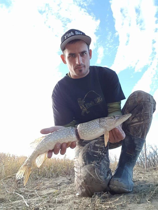 Adam Turnbull caught a Northern Pike with a Powerade wrapper stuck around it on Saturday.