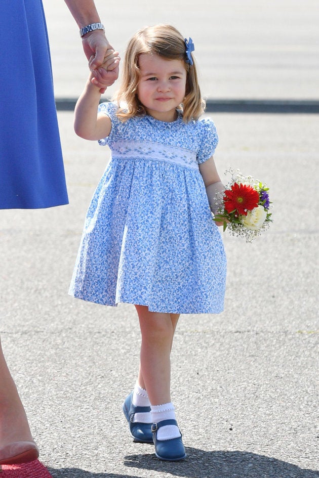 Princess Charlotte in Berlin during the royal tour of Poland and Germany in July 2017.