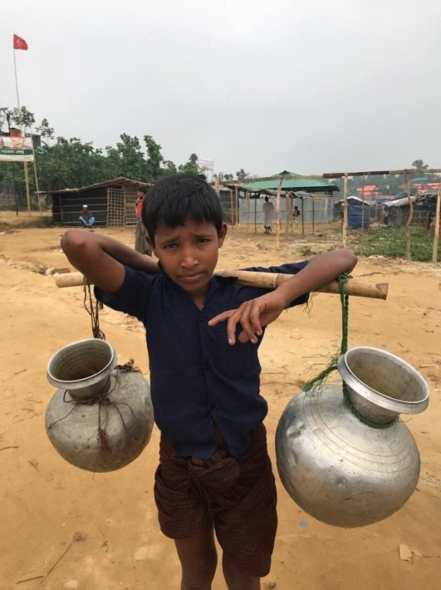 A boy at one of the camps housing tens of thousands of Rohingya refugees.