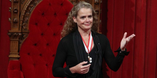 Governor General Julie Payette delivers a speech on Parliament Hill in Ottawa, Oct. 2, 2017.