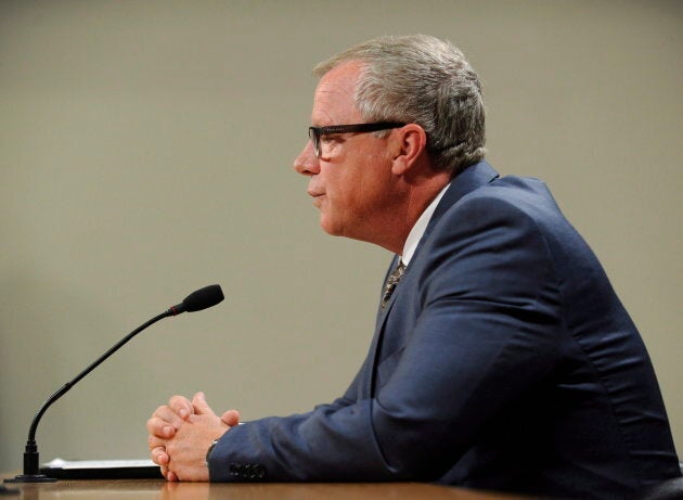 Saskatchewan Premier Brad Wall announces he is retiring from politics during a press conference at the Legislative Building in Regina Aug. 10, 2017.