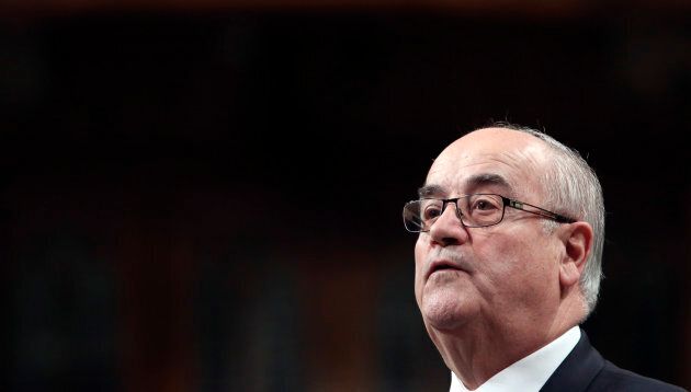 Then-Veterans Affairs Minister Julian Fantino speaks during Question Period in the House of Commons on Parliament Hill Dec. 8, 2014.