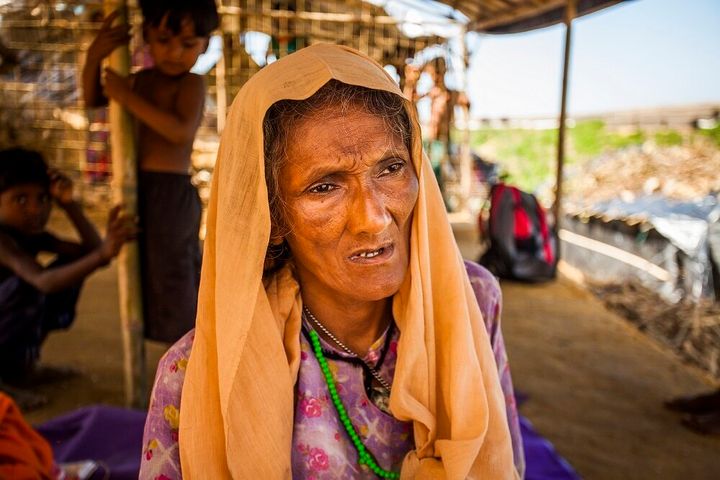 Rajuma* stays on the edge of the refugee camp to be close to the latrine.