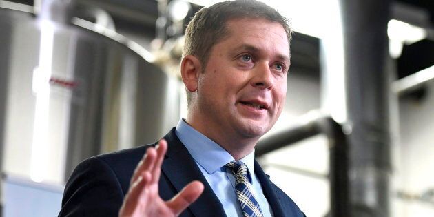 Conservative Party Leader Andrew Scheer speaks at a press conference in Ottawa on Sept. 19, 2017.