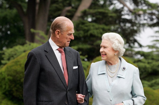 Queen Elizabeth II and Prince Philip in 2007 marking their diamond wedding anniversary.