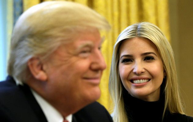 U.S. President Donald Trump and his daughter Ivanka in the Oval Office of the White House in Washington, D.C., April 24, 2017.