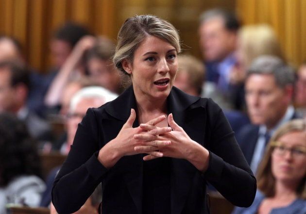 Heritage Minister Melanie Joly stands during Question Period in the House of Commons in Ottawa, Oct. 3, 2017.