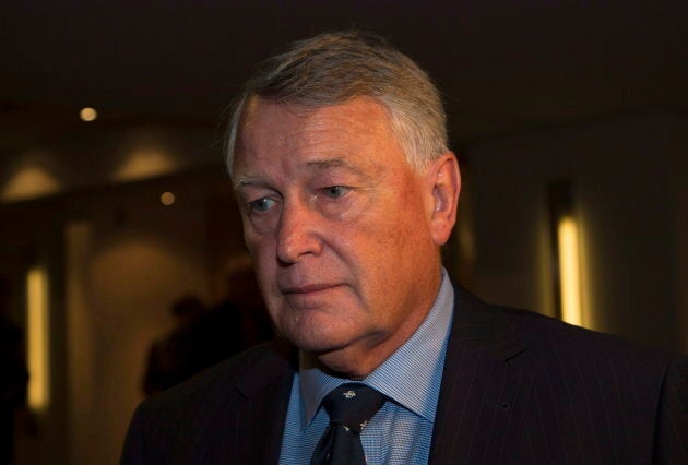 Federal Court Justice Robin Camp leaves a Canadian Judicial Council inquiry in a Calgary hotel on Sept. 9, 2016. The body that oversees the judiciary in Canada said the judge should lose his job after he asked a sexual assault complainant in a trial why she couldn't keep her knees together.