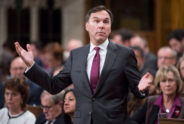 Minister of Finance Bill Morneau responds to a question during question period in the House of Commons on Nov. 30, 2017.