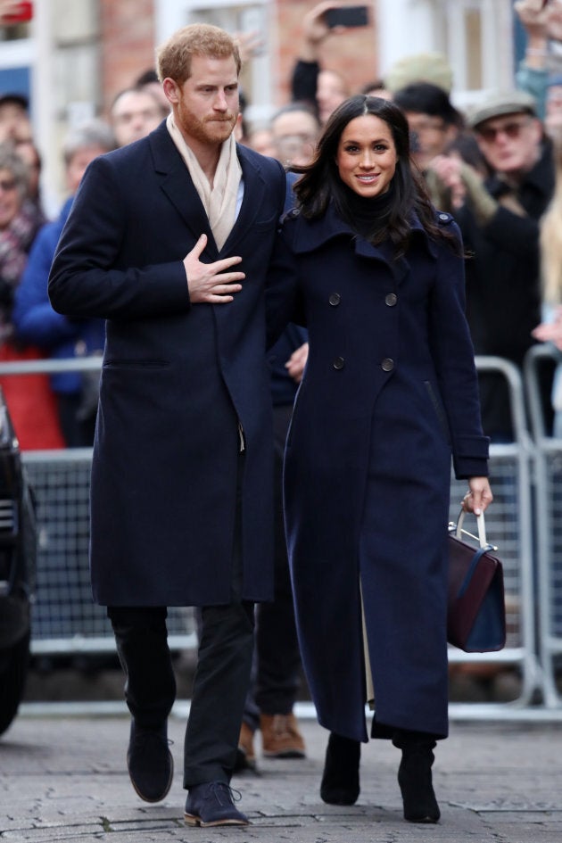 Prince Harry and Meghan Markle attend the Terrance Higgins Trust World AIDS Day charity fair at Nottingham Contemporary on Dec. 1, 2017 in Nottingham, England.