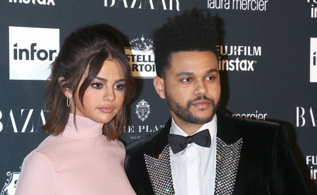 Singers Selena Gomez and The Weeknd attend the 2017 Harper's Bazaar Icons. The broke up the same year.