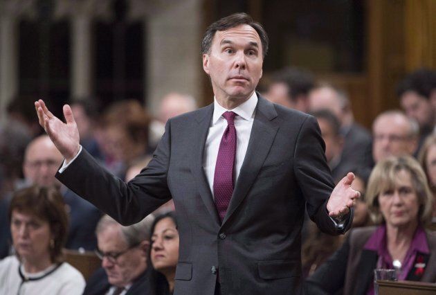 Minister of Finance Bill Morneau responds to a question during Question Period in the House of Commons on Nov. 30, 2017 in Ottawa. The Conservatives called on Bill Morneau to resign that week.