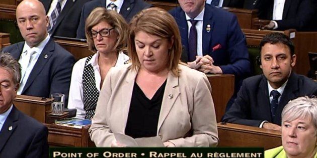 Sherry Romanado speaks in the House of Commons on Dec. 4, 2017.