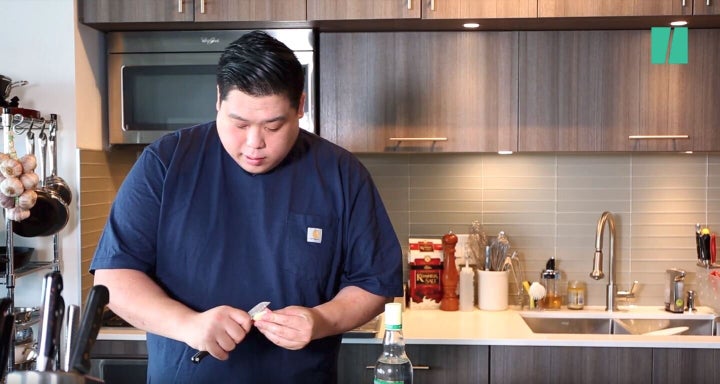 Craig Wong in his kitchen at home in Toronto.