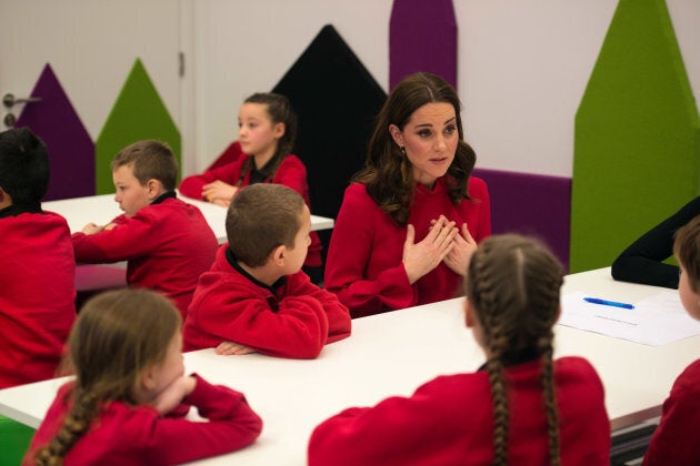 The Duchess of Cambridge speaks to children about mental health.