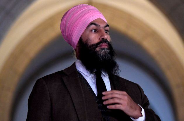 NDP leader Jagmeet Singh arrives to speak to reporters in the Foyer of the House of Commons on Parliament Hill on Dec. 6, 2017.