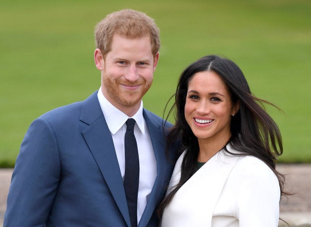 Prince Harry and Meghan Markle at Kensington Palace on Nov. 27 2017.