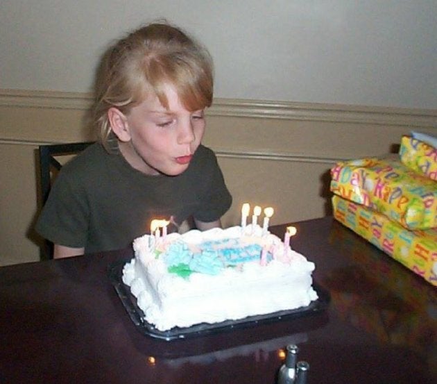 Lara Sweet is shown at a long-ago birthday in a photo David Sweet posted to his Facebook page.