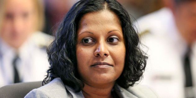 Uppala Chandrasekera attends a Toronto Police Services Board meeting on Oct. 26, 2017.