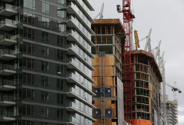 New condominium towers are seen under various stages of construction in the Yaletown district of downtown Vancouver, B.C., Nov. 19, 2016.