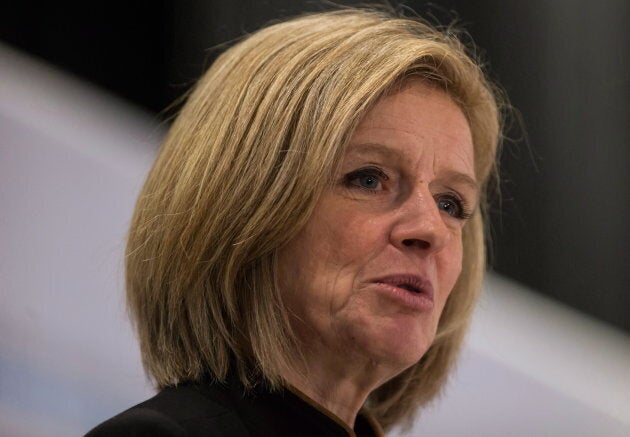 Alberta Premier Rachel Notley speaks during an event in Vancouver on Nov. 30, 2017.