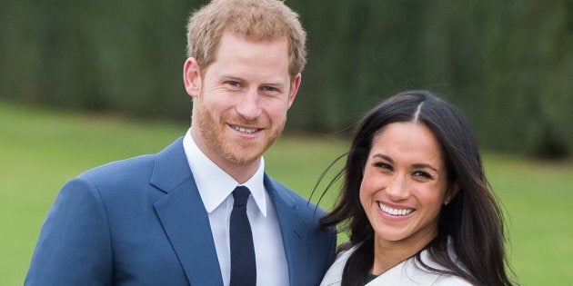 Prince Harry and Meghan Markle during an official photocall to announce their engagement on Nov. 27, 2017 in London.