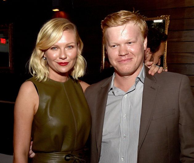 Kirsten Dunst and Jesse Plemons pose at the after party for the premiere of FX's 'Fargo' Season 2 in Los Angeles.
