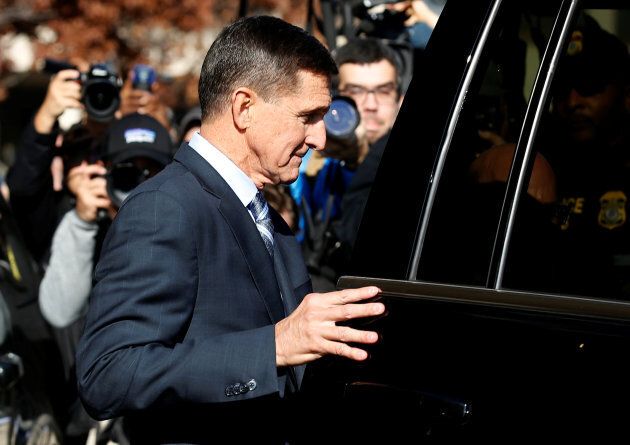 Former U.S. national security adviser Michael Flynn departs after a plea hearing at U.S. District Court, in Washington, D.C. on Dec. 1, 2017.
