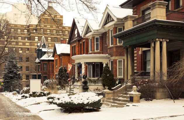 Row of Victorian brick houses in a downtown Hamilton, Ont. neighbourhood similar to ours.