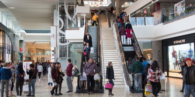 Shoppers at Toronto's Yorkdale mall, which will see the addition of residential units under a planned revamp.