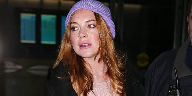 NEW YORK, NY - DECEMBER 30: Lindsay Lohan is seen on December 30, 2014 in New York City. (Photo by XPX/Star Max/GC Images)