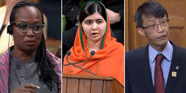 Liberal MP Celina Caesar-Chavannes, Malala Yousafzai, and late MP Arnold Chan delivered memorable speeches in the House of Commons in 2017.