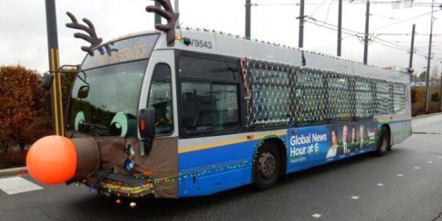 TransLink's Reindeer Bus is spreading Christmas cheer around Vancouver.