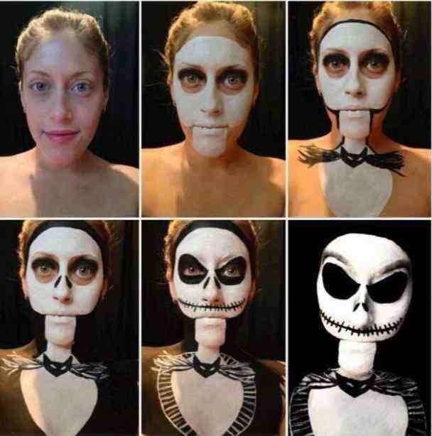 jack skellington costume makeup