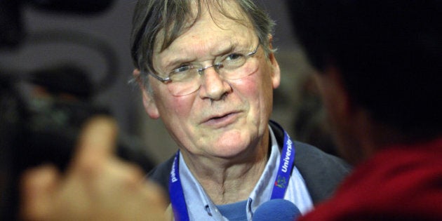 English biochemist, the Nobel-prize winner Sir Richard Timothy 'Tim' Hunt meets with the press at the Jozsef Attila Study and Information Centre of Szeged Sciences University in Szegede on March 22, 2012, during an international conference series held on the occasion of the 75th anniversary of Hungarian Albert Szent-Gyorgyiâs Nobel Prize Award. The event be attended by nine Nobel Laureates and nearly 1000 scientific researchers from all over the world. Albert Szent-Gyorgyi received the nobel prize in Phisiology or Medecine in 1937 for discovering, among other things, vitamin C and the compontents and reactions of the citric acid cycle. AFP PHOTO / CSABA SEGESVARI (Photo credit should read CSABA SEGESVARI/AFP/Getty Images)