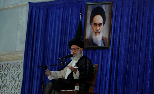 Iran's Supreme Leader Ayatollah Ali Khamenei delivers a speech during a ceremony marking the death anniversary of the founder of the Islamic Republic Ayatollah Ruhollah Khomeini, in Tehran on June 4, 2017.