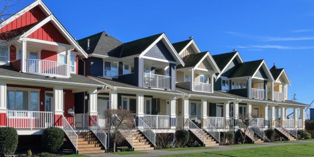 A row of a new houses in Richmond, British Columbia. An anti-corruption watchdog group says Statistics Canada