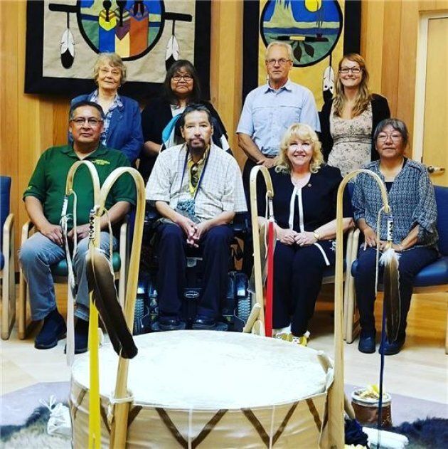 Sen. Lynn Beyak met with the Sioux Lookout mayor's committee on truth and reconciliation in July 2017.