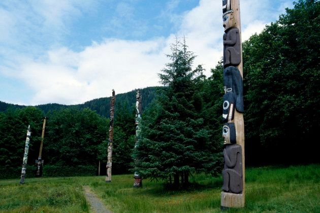 Totem in the Pacific Rim National Park Reserve, in B.C.