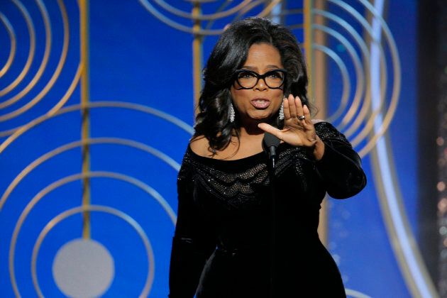 Winfrey roused the emotions of the crowd while she was speaking onstage at the Golden Globes