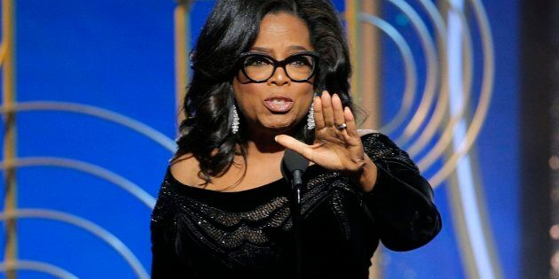 Oprah Winfrey accepting the Cecil B. DeMille Award at the 75th Annual Golden Globe Awards in Beverly Hills, Calif., on Jan. 7, 2018.