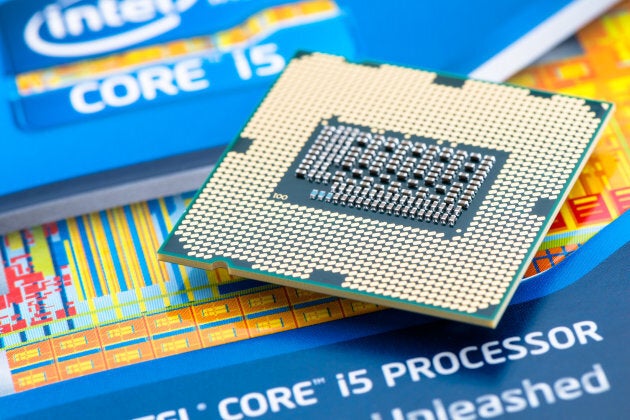 An Intel processor core.