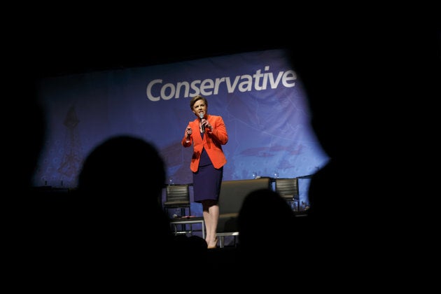 Kellie Leitch, then a Conservative Party leadership candidate, speaks during the final Conservative Party of Canada leadership debate in Toronto, Ont.