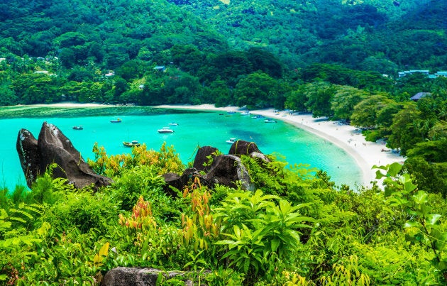 A beach in Seychelles.