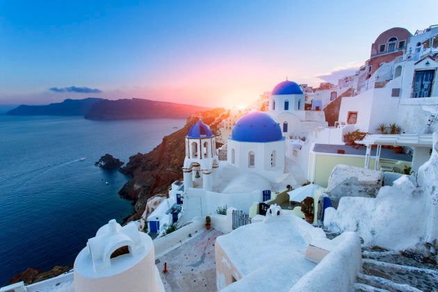 Greek island of Santorini.