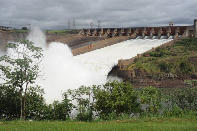 The hydroelectric power dam in Itaipu, Brazil.