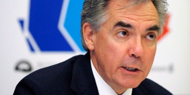 Alberta Premier Jim Prentice speaks in Regina, Sask. on Nov. 6, 2014. Prentice has warned convention delegates that the Progressive Conservatives are not out of the woods yet and that voters are simply willing to give them a
