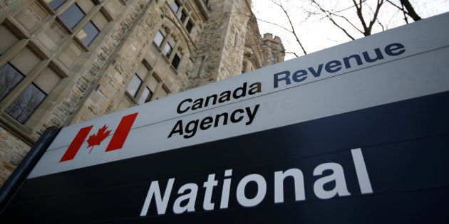 A sign is pictured in front of the Canada Revenue Agency (CRA) national headquarters in Ottawa, Ont., March 13, 2017.