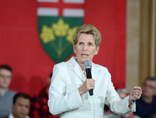 Ontario Premier Kathleen Wynne speaks during a town hall meeting in Ottawa on Jan. 18, 2018.